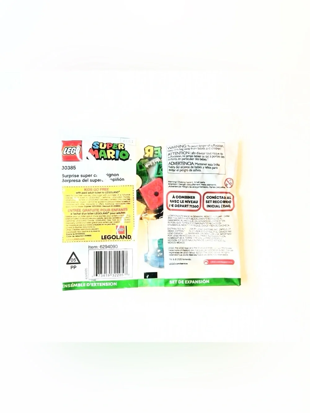 LEGO Mario Super Mario Mushroom Surprise Expansion Set 30385 Polybag (Retired)